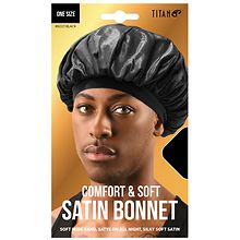 Titan Sport Comfort & Soft Satin Bonnet One Size Black | Walgreens