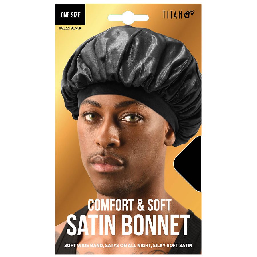Titan Sport Comfort & Soft Satin Bonnet One Size Black | Walgreens
