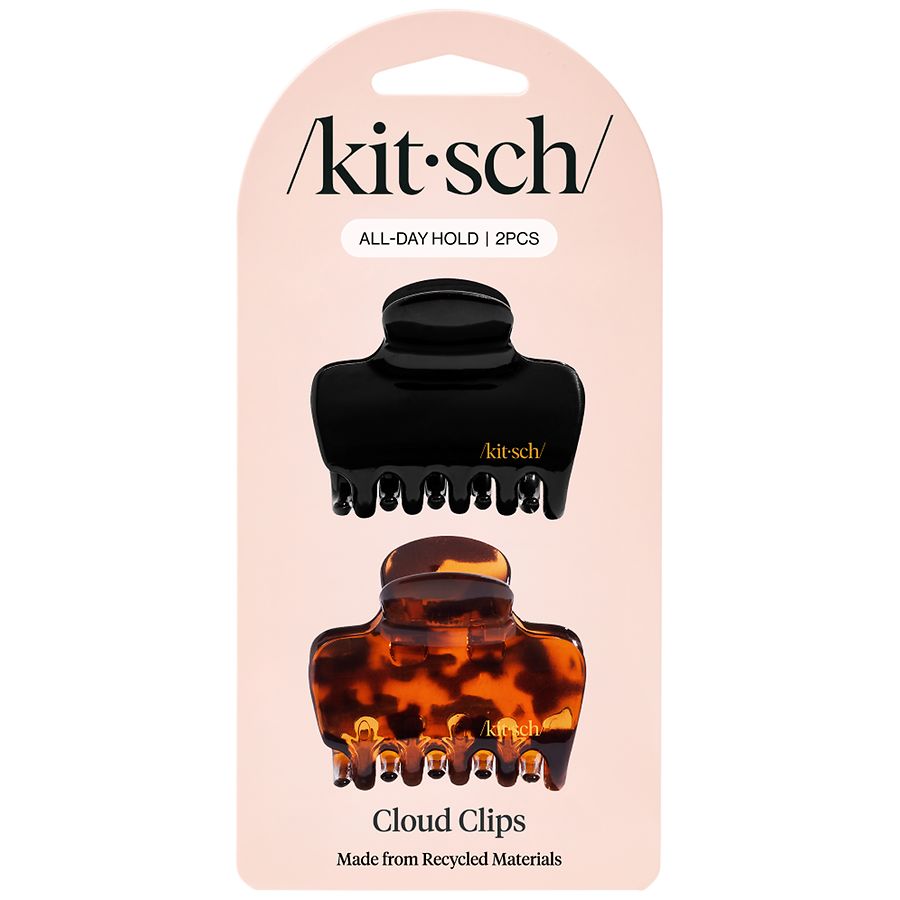 KITSCH Cloud Clips Medium Black & Tortoise