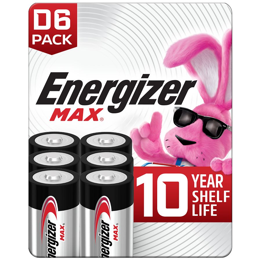 Energizer Max Alkaline Batteries Size D