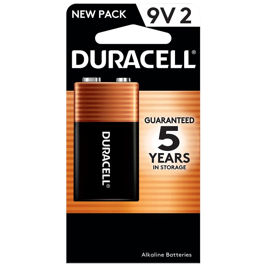 Duracell Coppertop Alkaline Batteries 9V