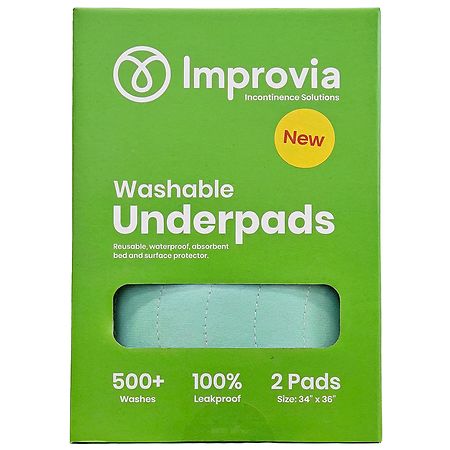 Improvia Washable Bed Pads, Heavy Absorbency, Reusable