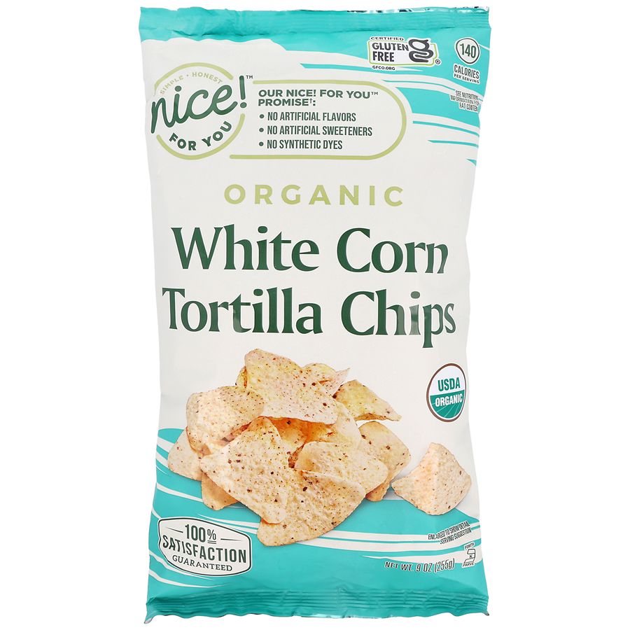 Nice! For You Organic White Corn Tortilla Chips