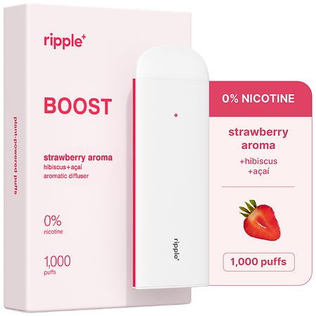 Ripple Zero Nicotine Boost Diffuser Strawberry Aroma, 1,000 Puffs