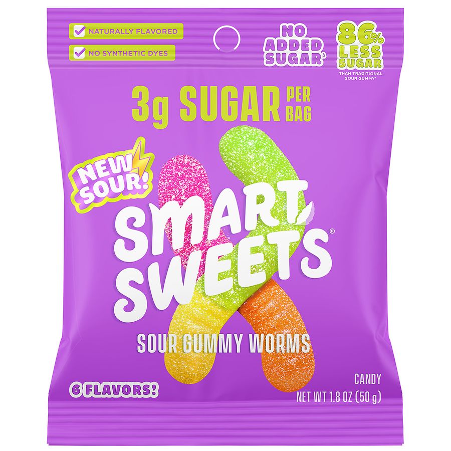 SmartSweets Sour Gummy Worms