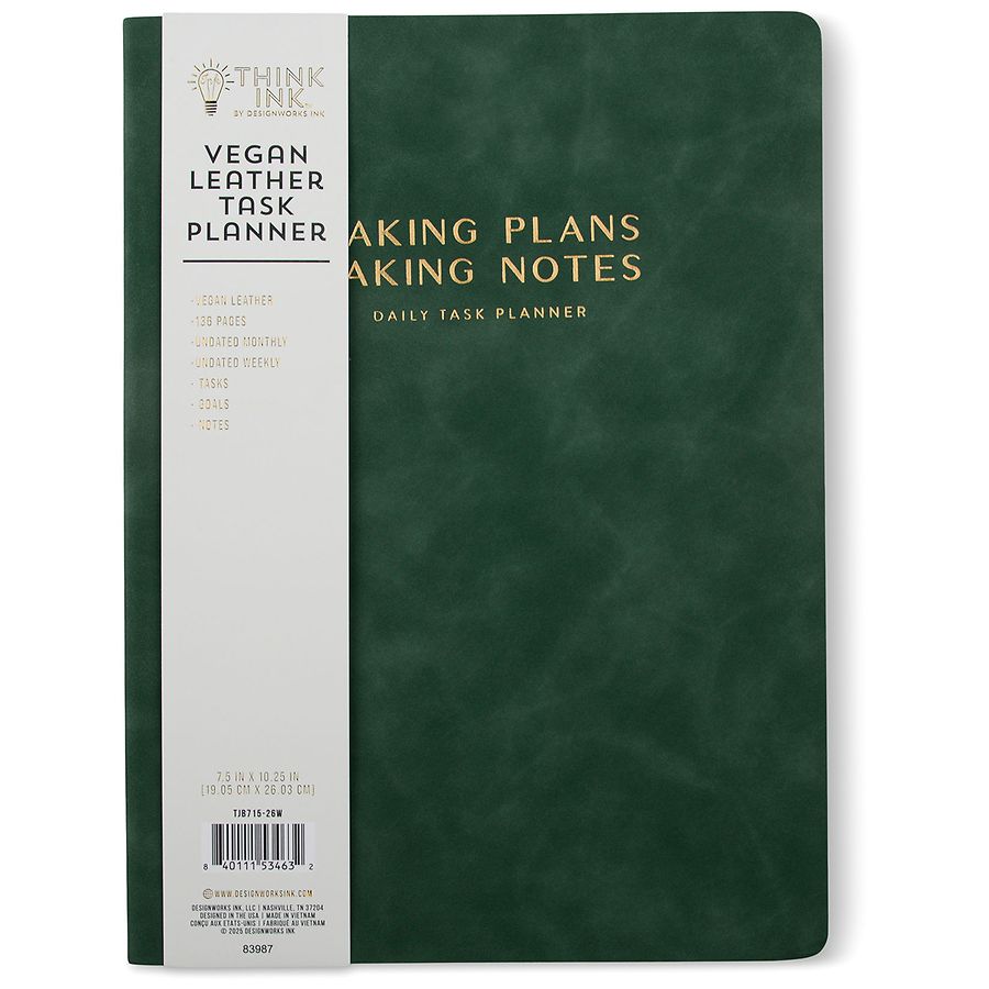 Think Ink Vegan Leather Task Planner