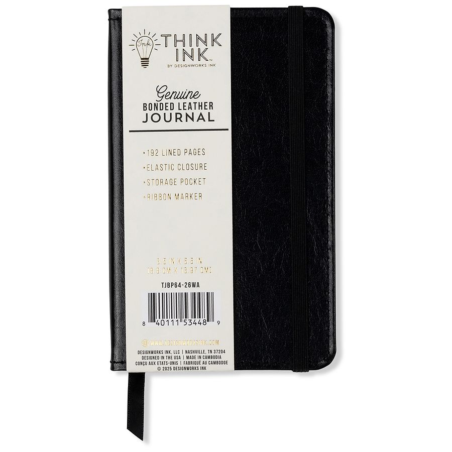 Think Ink Genuine Bonded Leather Journal