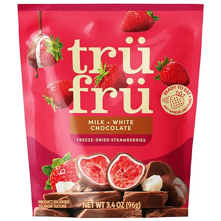 Tru Fru Freeze Dried Strawberries in Milk Chocolate - 3.4oz