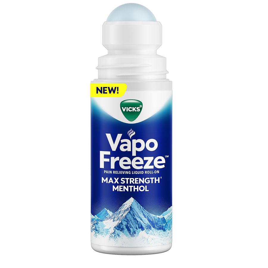 Vicks Max Strength Menthol + Camphor Pain Relief Liquid Roll On Menthol