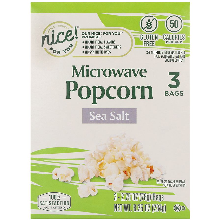 Nice! For You Microwave Popcorn Sea Salt