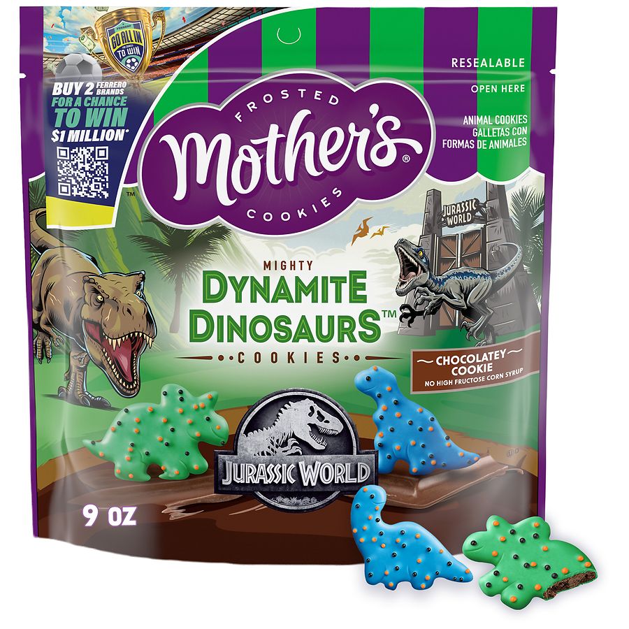 Mother's Mighty Dynamite Dinosaurs Frosted Chocolatey Cookies