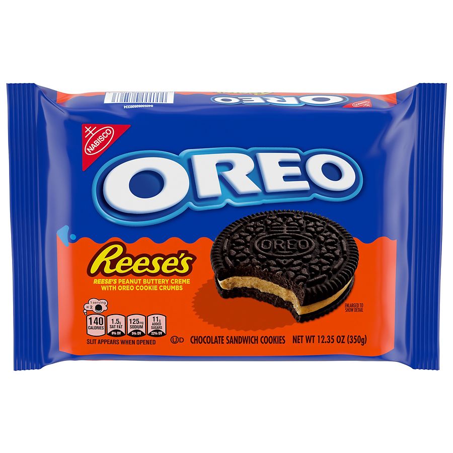 Oreo Reese's Creme Chocolate Sandwich Cookies Peanut Butter