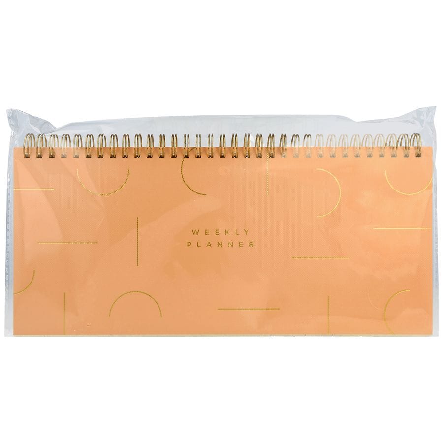 Modern Expressions Spiral Desktop Weekly Planner Orange
