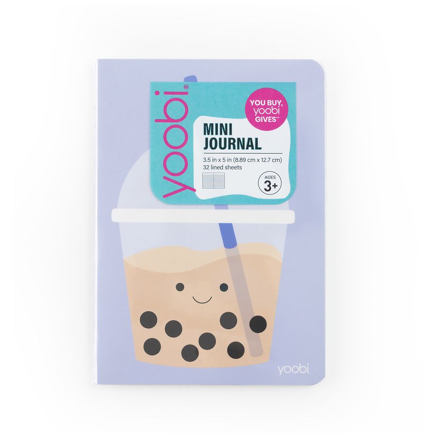 Yoobi Mini Tea Boba Journal 3.5 X 5 Purple