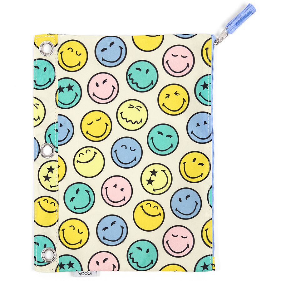 Yoobi SmileyWorld Single Zip Binder Case Multi-Color
