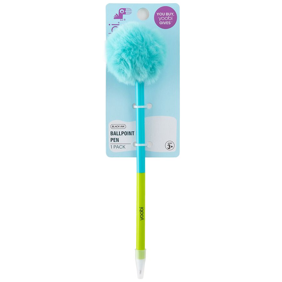 Yoobi Pom Pom Pen Aqua