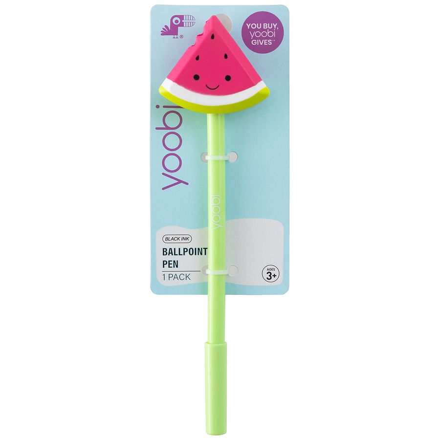 Yoobi Squishy Topper Ballpoint Pen With Watermelon