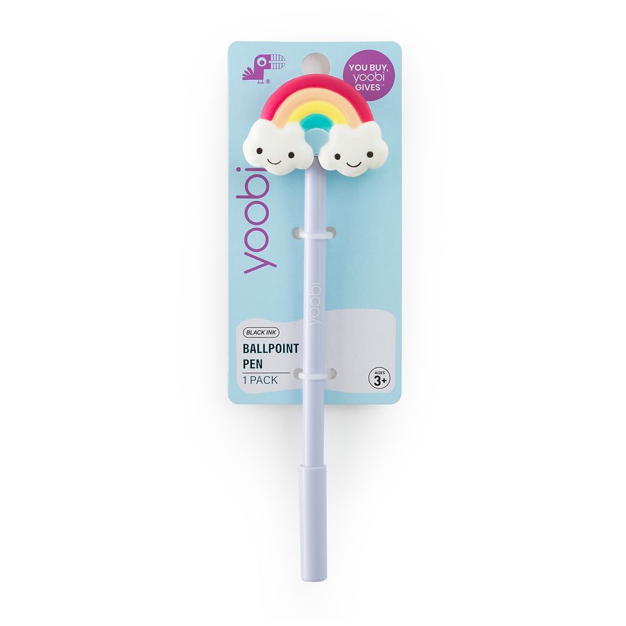 Yoobi Squishy Topper Ballpoint Pen With Rainbow