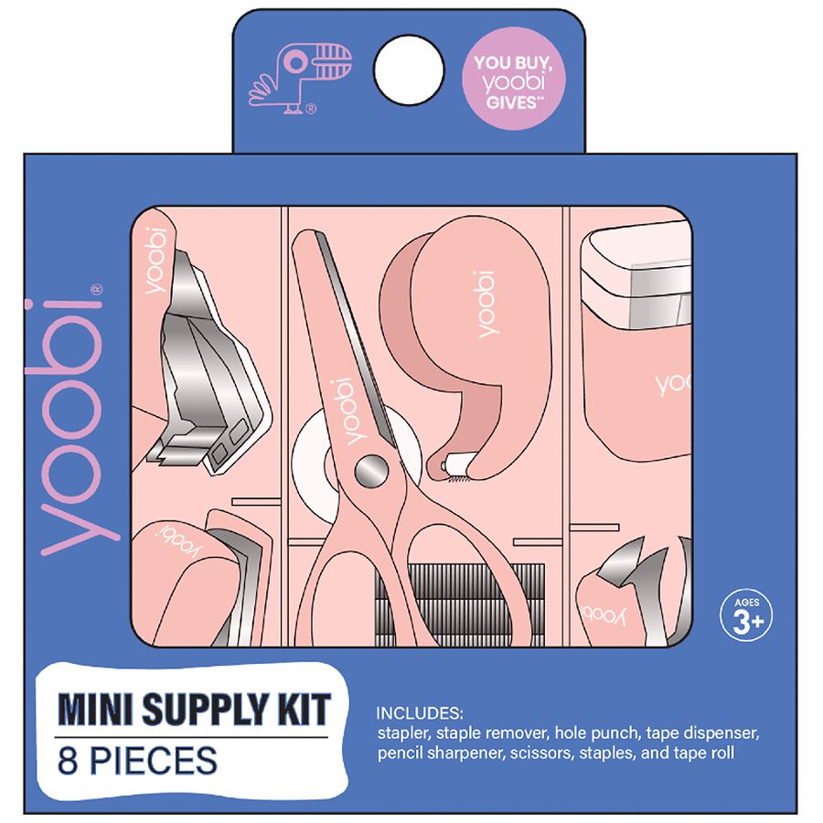 Yoobi Mini Flat Supply Box Kit Blush