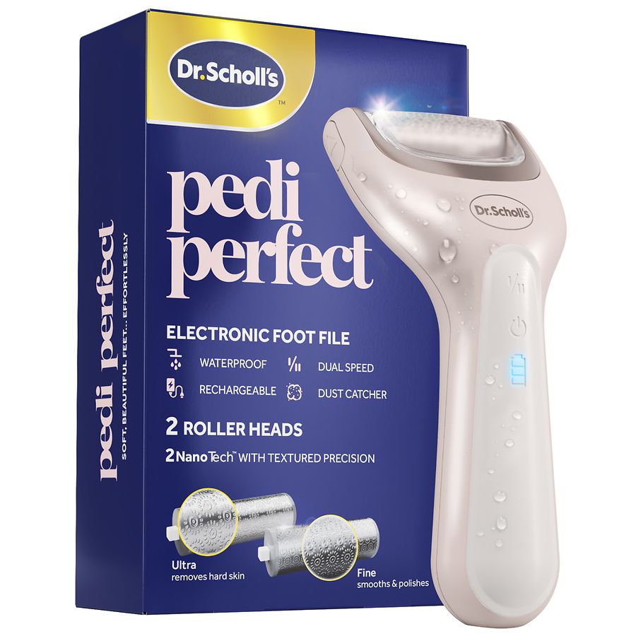 Dr. Scholl's Pedi Perfect Electric Foot Callus Remover, Waterproof, Rechargeable