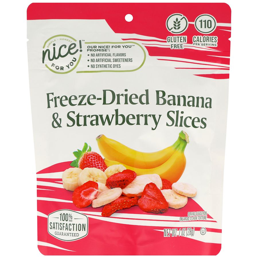 Nice! Freeze-Dried Banana & Strawberry Slices