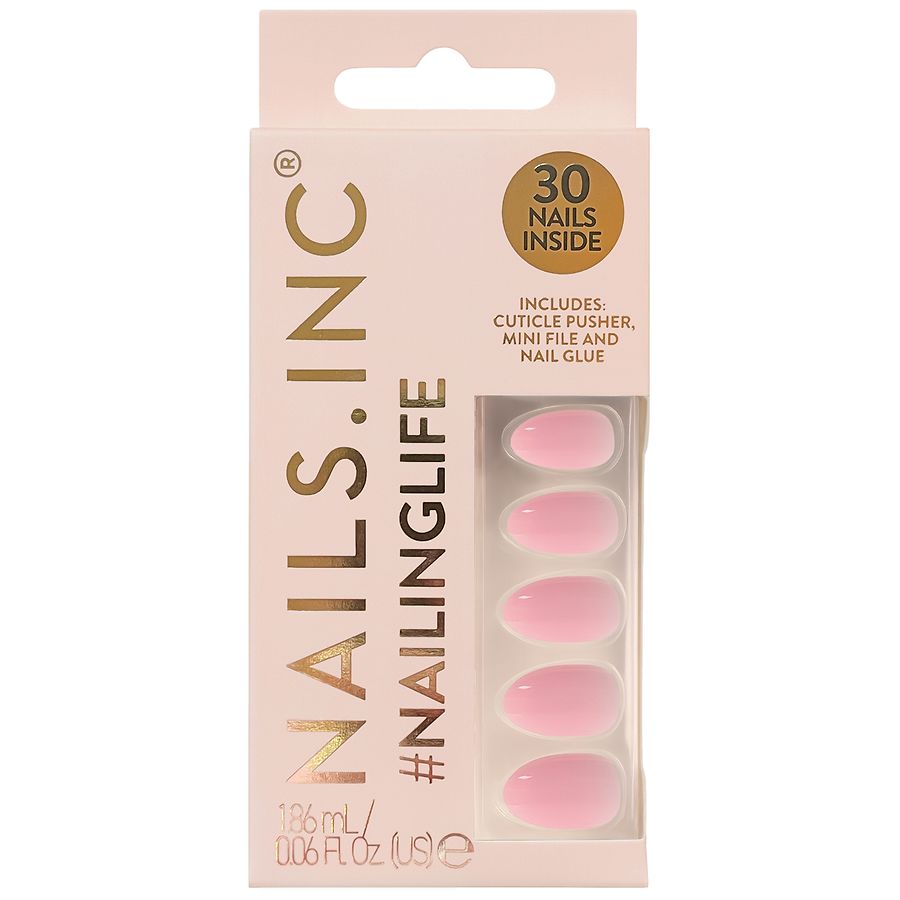 Nails inc #NailingLife Classic Pink Press-On Nails Set Totally Taylor
