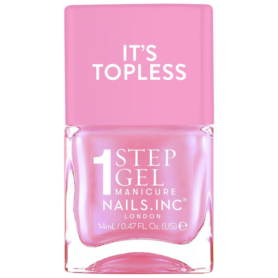 Nails inc It's Topless, 1 Step Gel Manicure Nail Polish Addison: Pink Shine