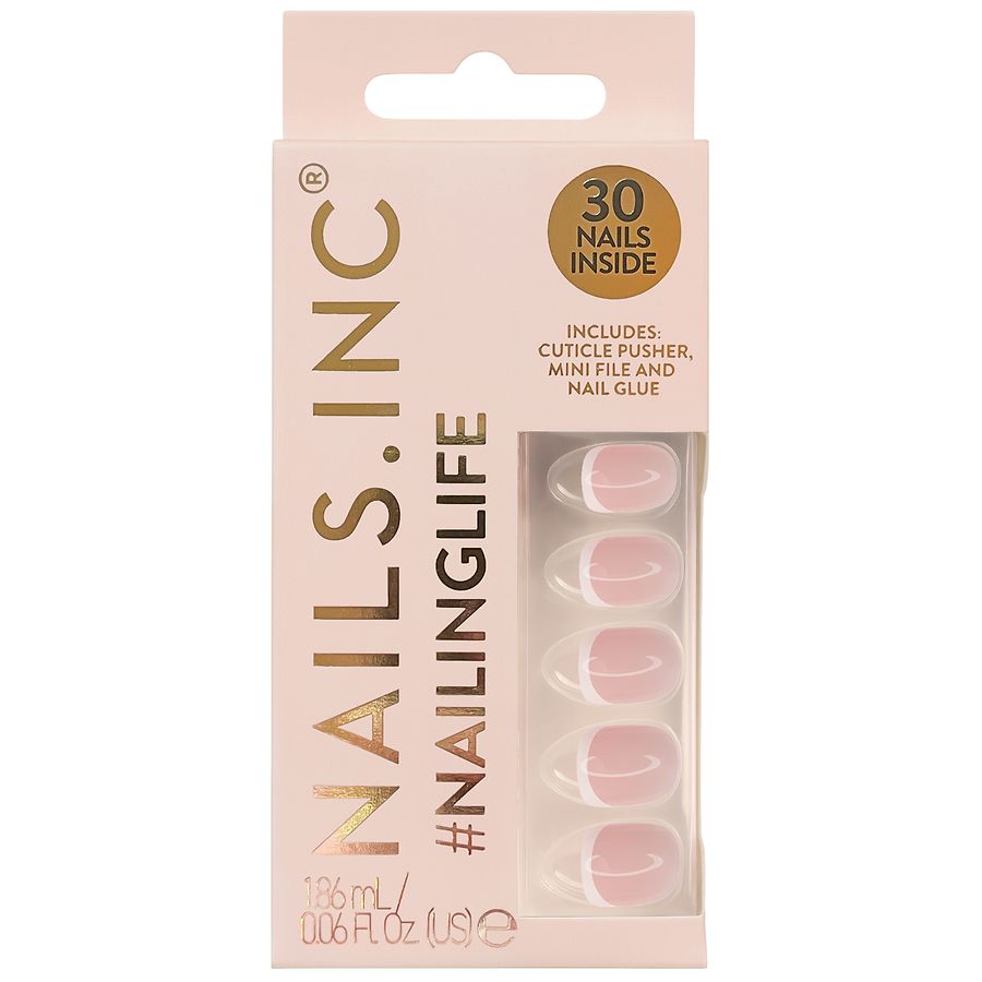 Nails inc #NailingLife Classic French Tip Press-On Nails Set Classic Kim