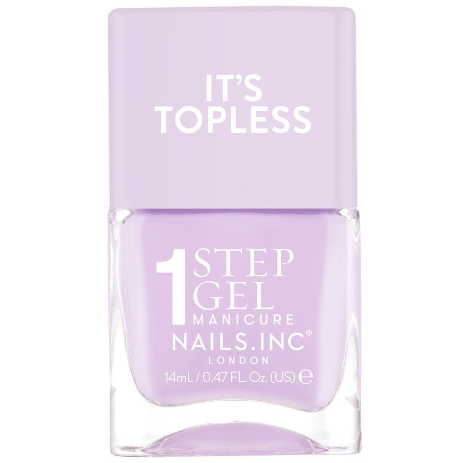 Nails inc It's Topless, 1 Step Gel Manicure Nail Polish Hailey: Lilac Creme