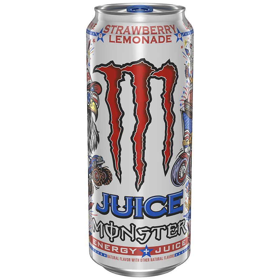 Juice Monster Juice + Energy Drink Strawberry Lemonade | Walgreens