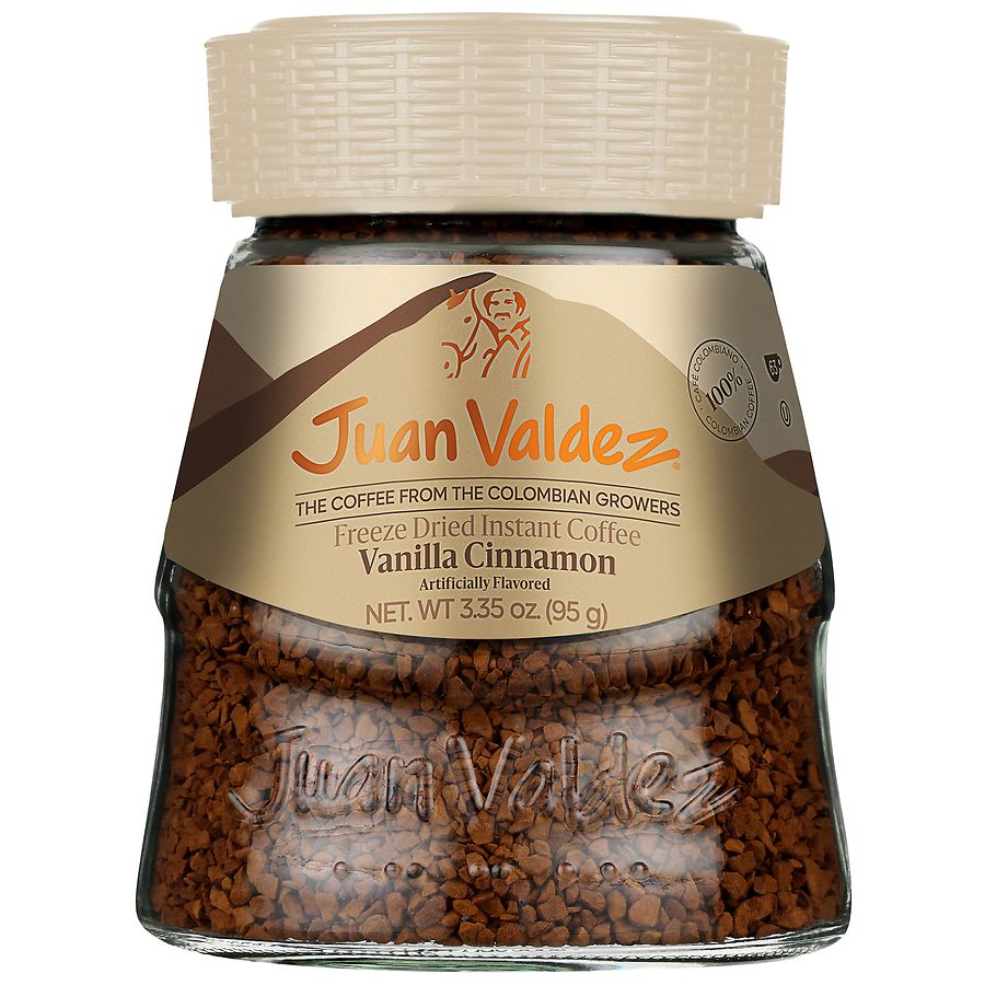 Juan Valdez Arabica Freeze Dried Instant Coffee Vanilla Cinnamon