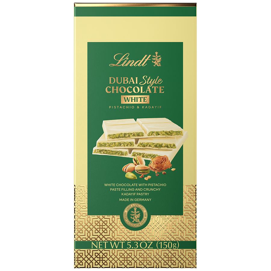 Lindt Dubai Style White Chocolate Bar Pistachio & Kadayif