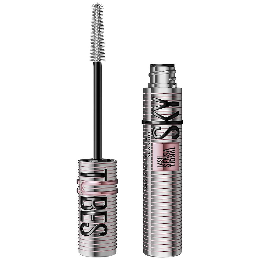 Maybelline Lash Sensational Sky Tubes Tubing Mascara, Extension-Like, Length Conditioning Very Black