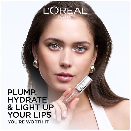 L'Oreal Paris Plump Ambition Hyaluron Lip Oil Shimmer, 24 Hour