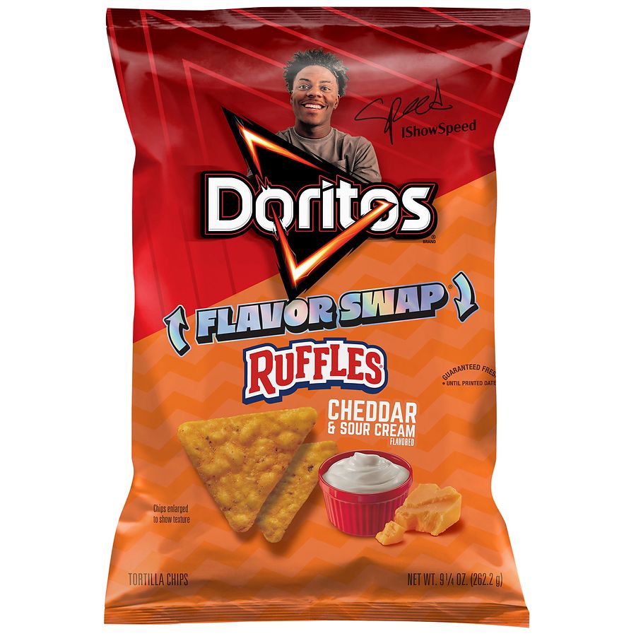Doritos Ruffles Tortilla Chips Cheddar and Sour Cream