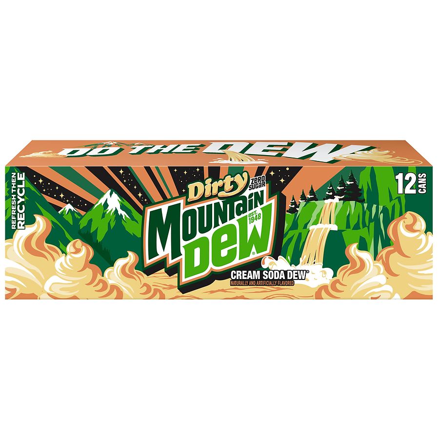 Mountain Dew Zero Sugar Dirty Dew Cream Soda