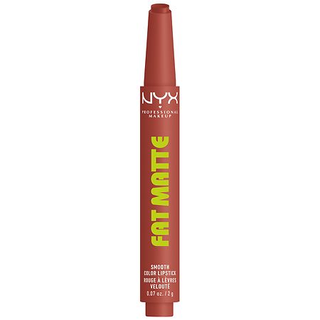 NYX Professional Makeup Fat Matte Smooth Color Lipstick, One Size, Pink
