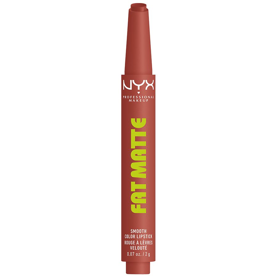 NYX Professional Makeup Fat Matte Smooth Color Lipstick, Rose Robe