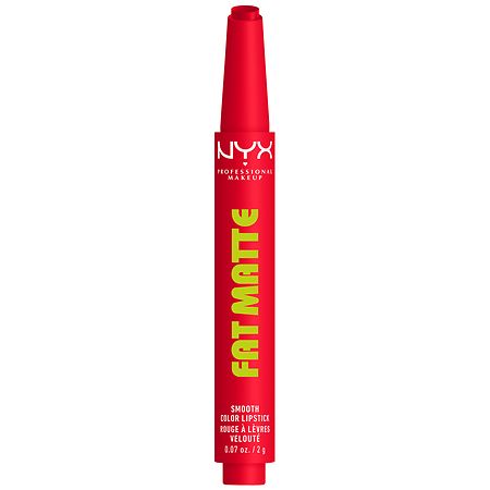 NYX Professional Makeup Fat Matte Smooth Color Lipstick, Fuzzy Flame 15 | CVS