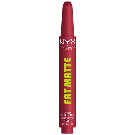 NYX Professional Makeup Fat Matte Smooth Color Lipstick, One Size, Red