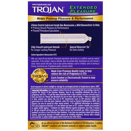 Trojan Extended Pleasure Climax Control Lubricated Condoms