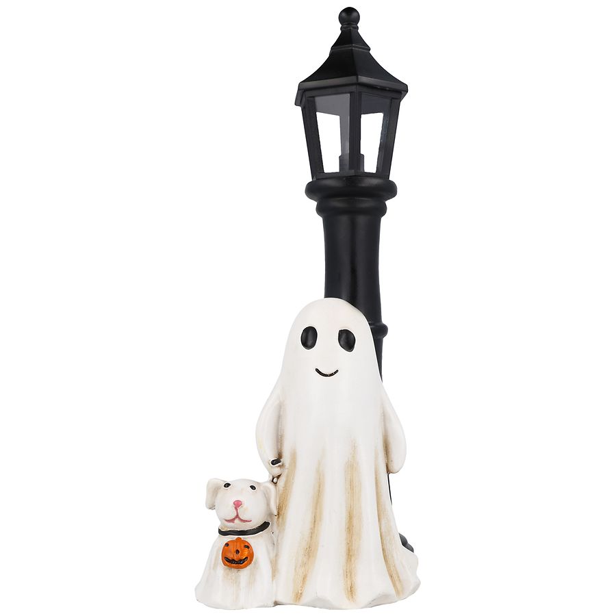 Festive Voice Ghost with Lamp Post | Walgreens