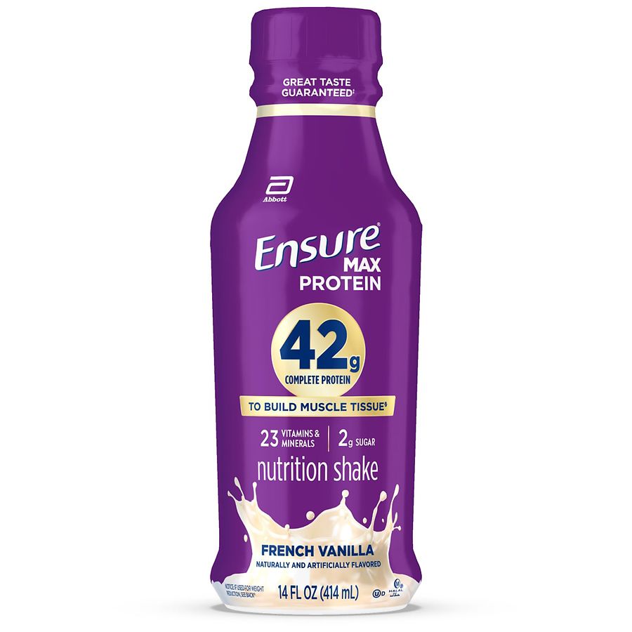 Ensure Max Protein Ready-to-Drink Nutrition Shake Bottle, 42g Protein French Vanilla