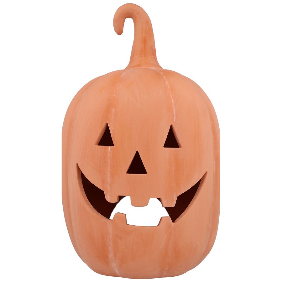 pumpkin Festive Voice Tall Terracotta Pumpkin | Walgreens