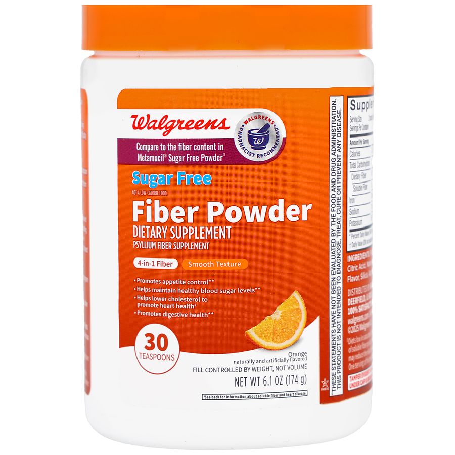 Walgreens Sugar Free Fiber Powder Orange