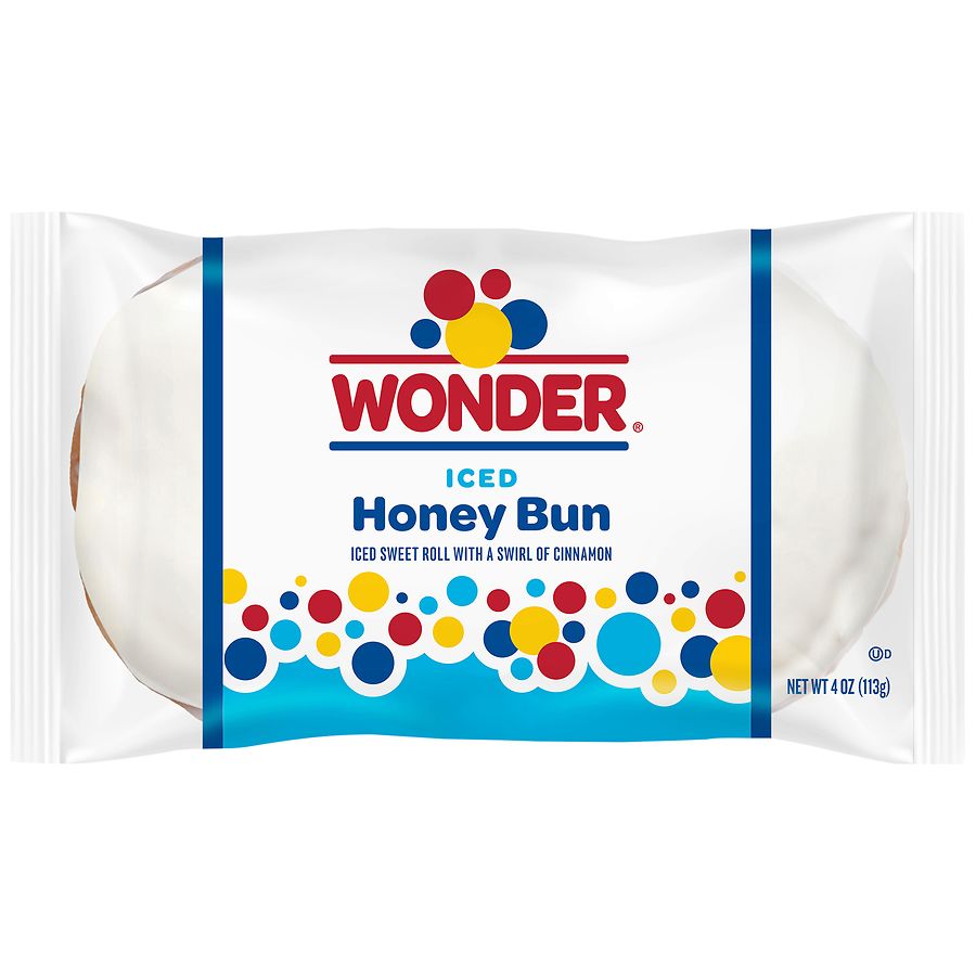 Wonder Iced Honey Bun, Individually Wrapped Pastry Snack