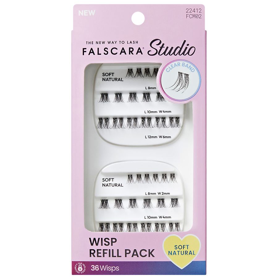 Kiss Falscara Wisp Lashes Refill Pack, Soft Natural
