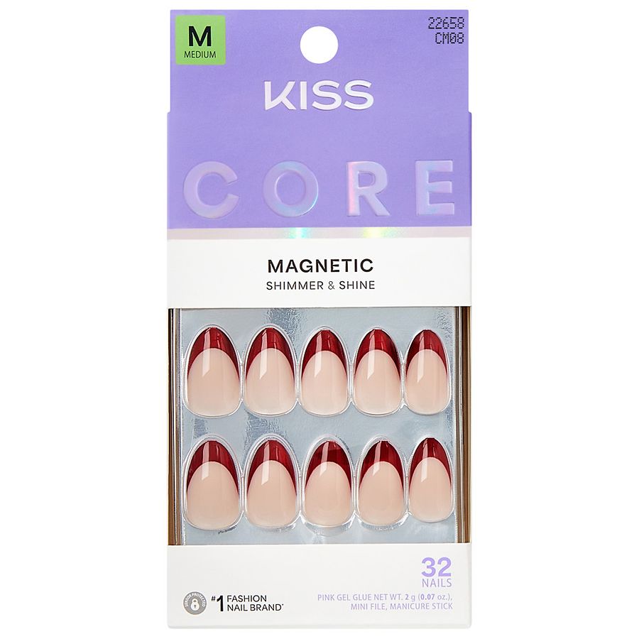 Kiss CORE Magnetic Fake Nails Medium Glistering