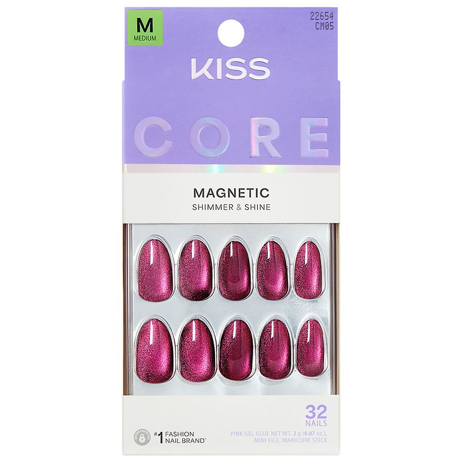 Kiss CORE Magnetic Fake Nails Medium Glittering