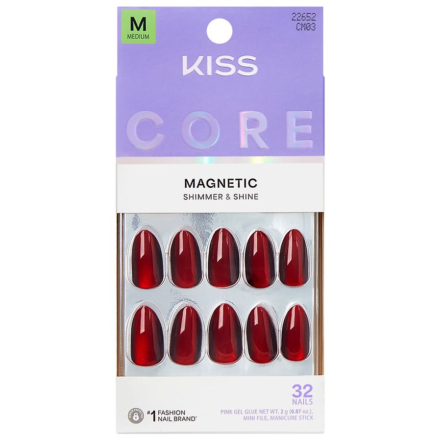 Kiss CORE Magnetic Fake Nails Medium Apple Blossom